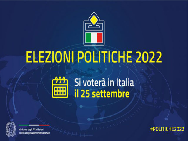 Elezioni Politiche 25.09.2022.  Aire / Elettori all'estero